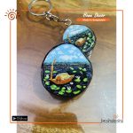 Hand Painted Epoxy Key Ring