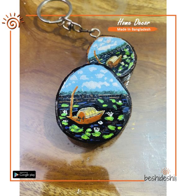 Hand Painted Epoxy Key Ring