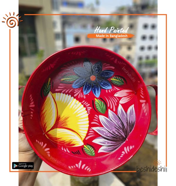 Rickshaw Painted Round Tray