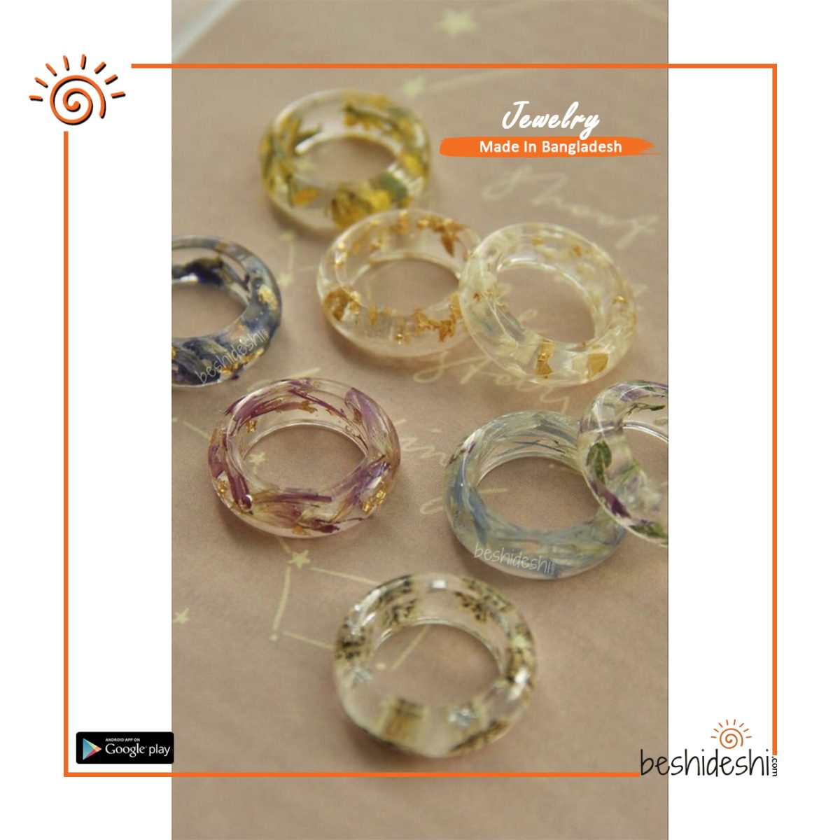 Handmade Resin Finger Ring