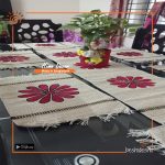 Handprint Jute Table Runner (6Pcs Set)