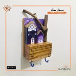 Purple House Key Ring Holder