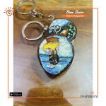 Hand Painted Epoxy Key Ring