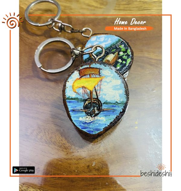 Hand Painted Epoxy Key Ring