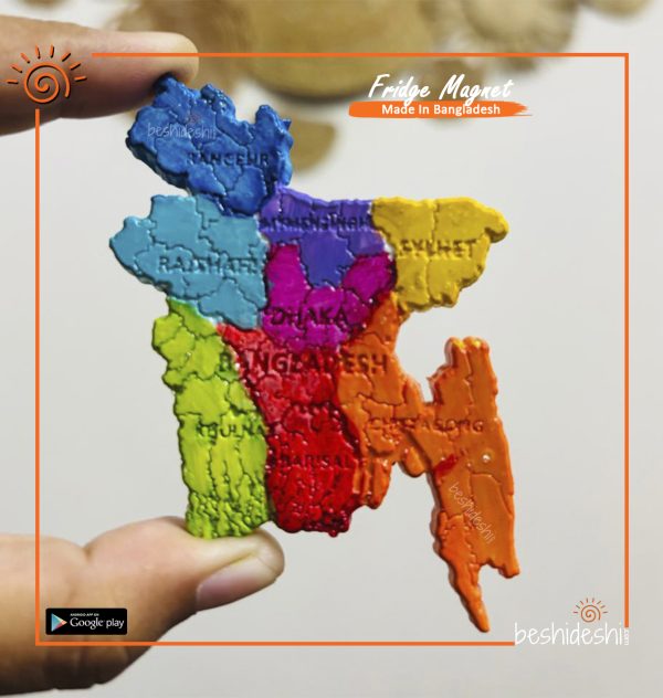 Division Map Fridge Magnet