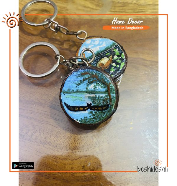 Hand Painted Epoxy Key Ring