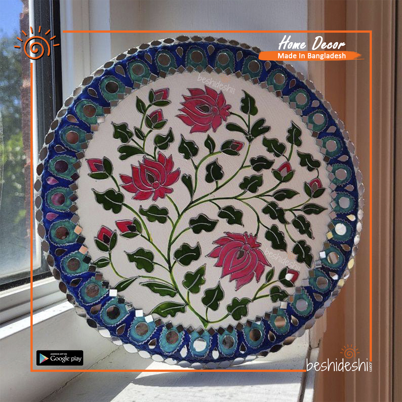 04 Lippan Art Mirror Work Wall Hanging