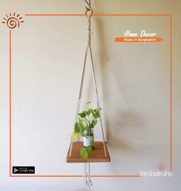 Macramé Hanging Planter Shelf