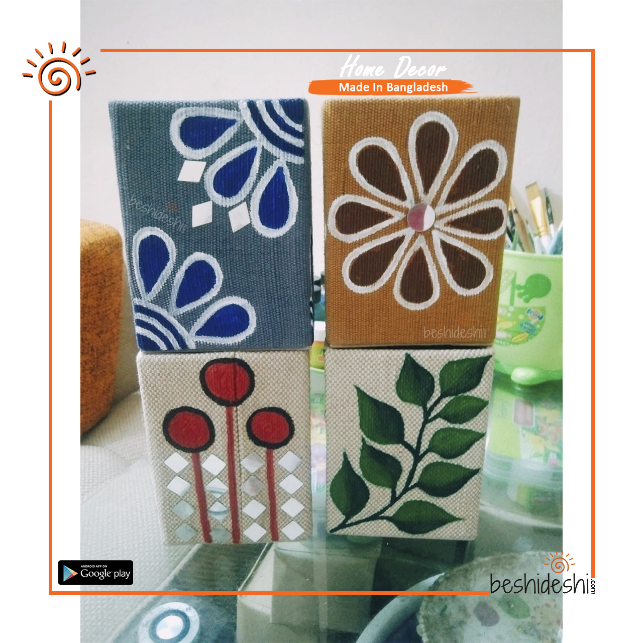 06 Hand Painted Pen Holder