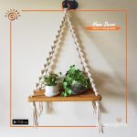 Macramé Hanging Planter Shelf