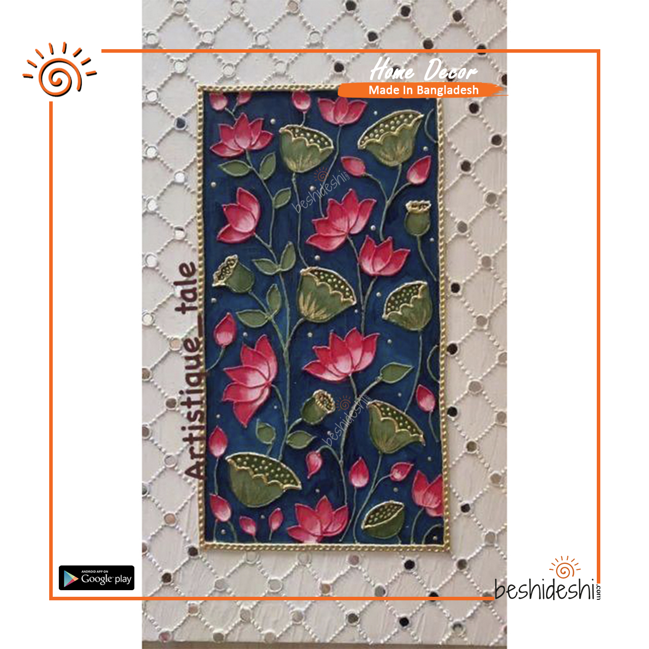 06 Lippan Art Mirror Work Wall Hanging