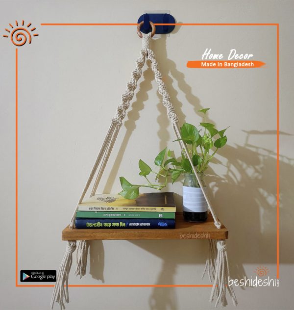 Macramé Hanging Planter Shelf