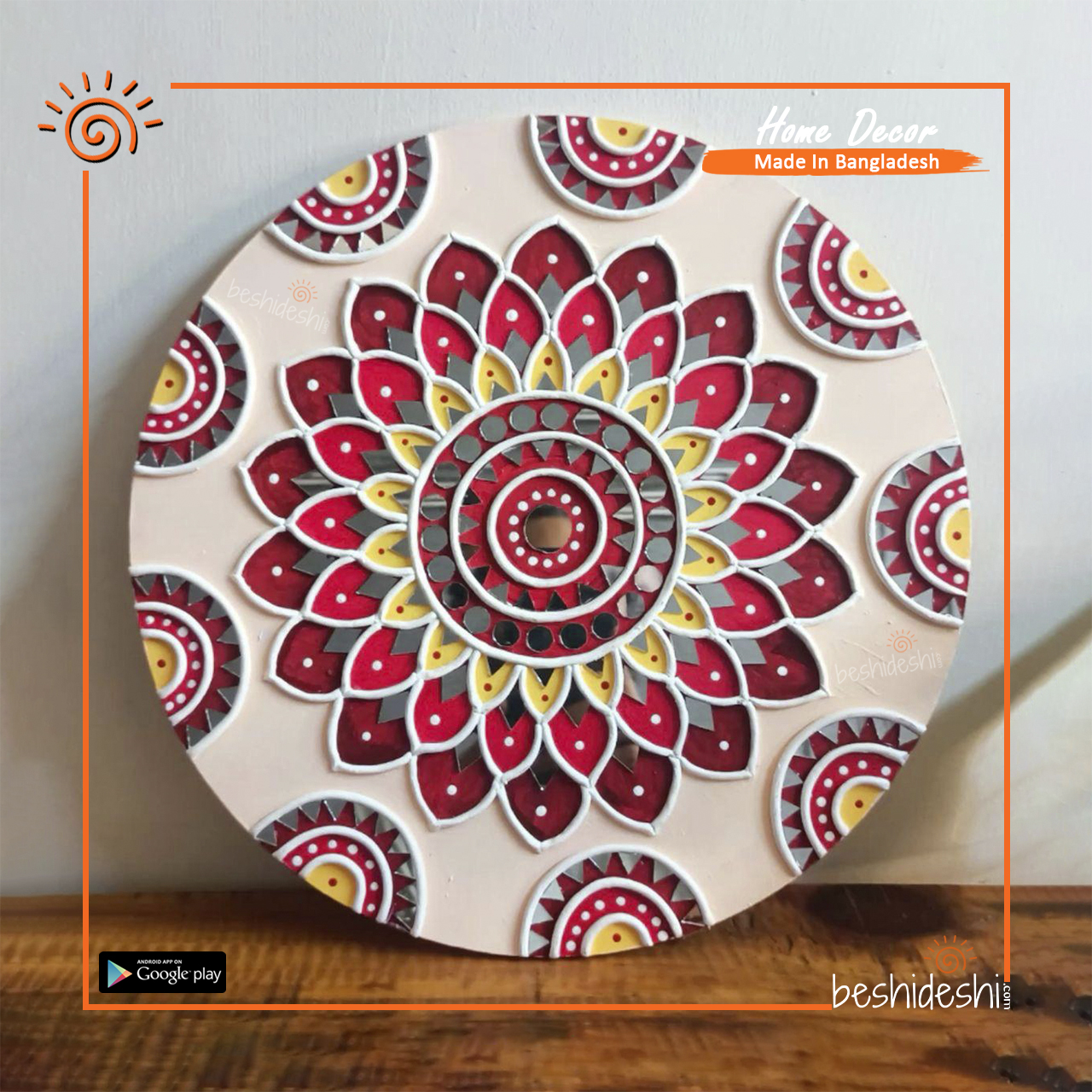 07 Lippan Art Mirror Work Wall Hanging