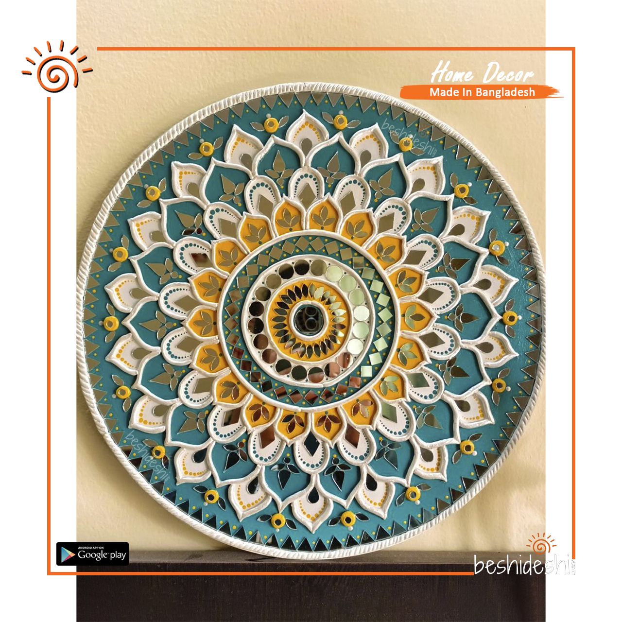 09 Lippan Art Mirror Work Wall Hanging