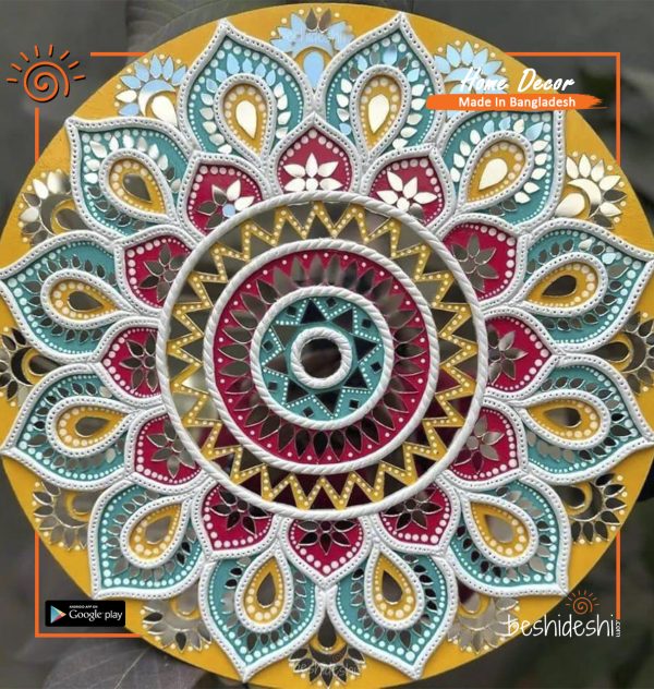 Lippan Art Mirror Work Wall Hanging