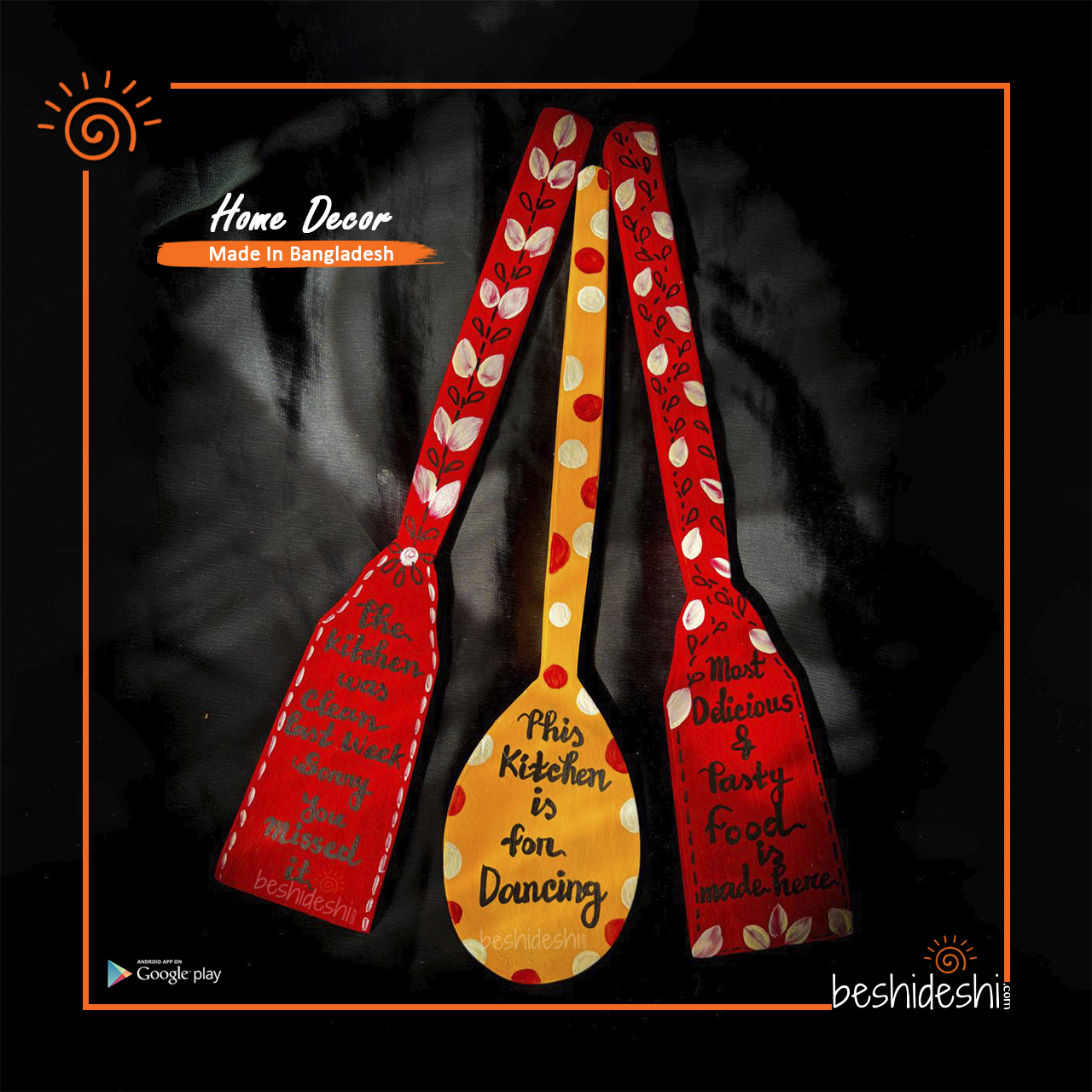 12 Hand Painted Wooden Spud