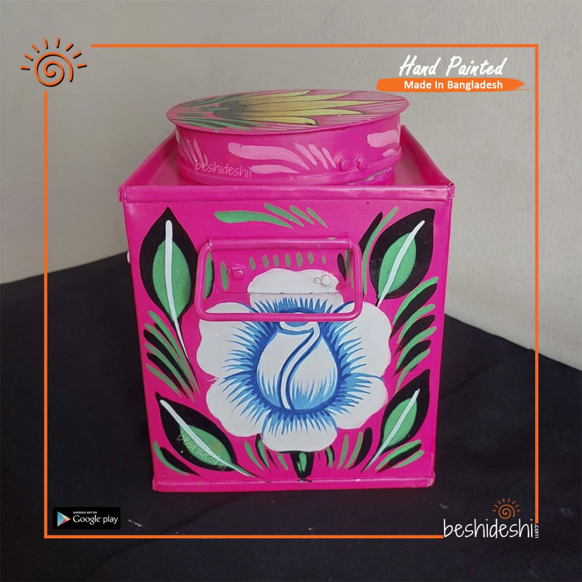 Rickshaw Painted Murir Tin (Small)