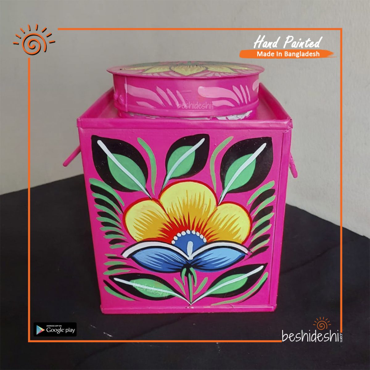 Rickshaw Painted Murir Tin (Small)