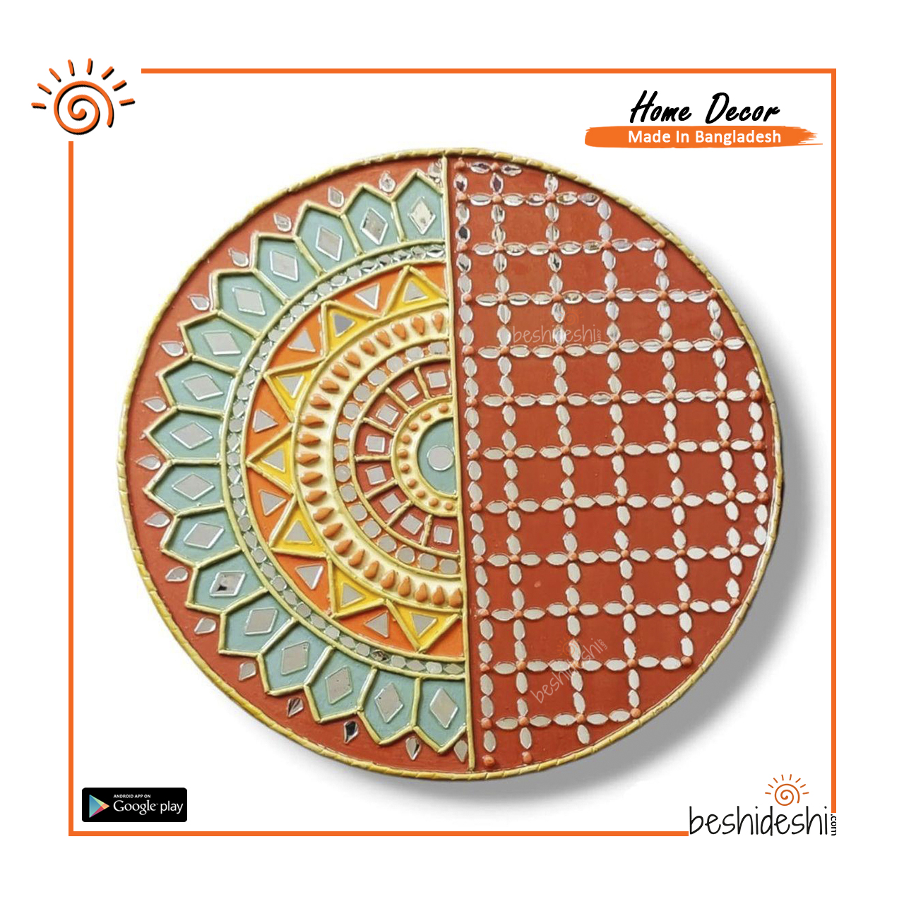 17 Lippan Art Mirror Work Wall Hanging