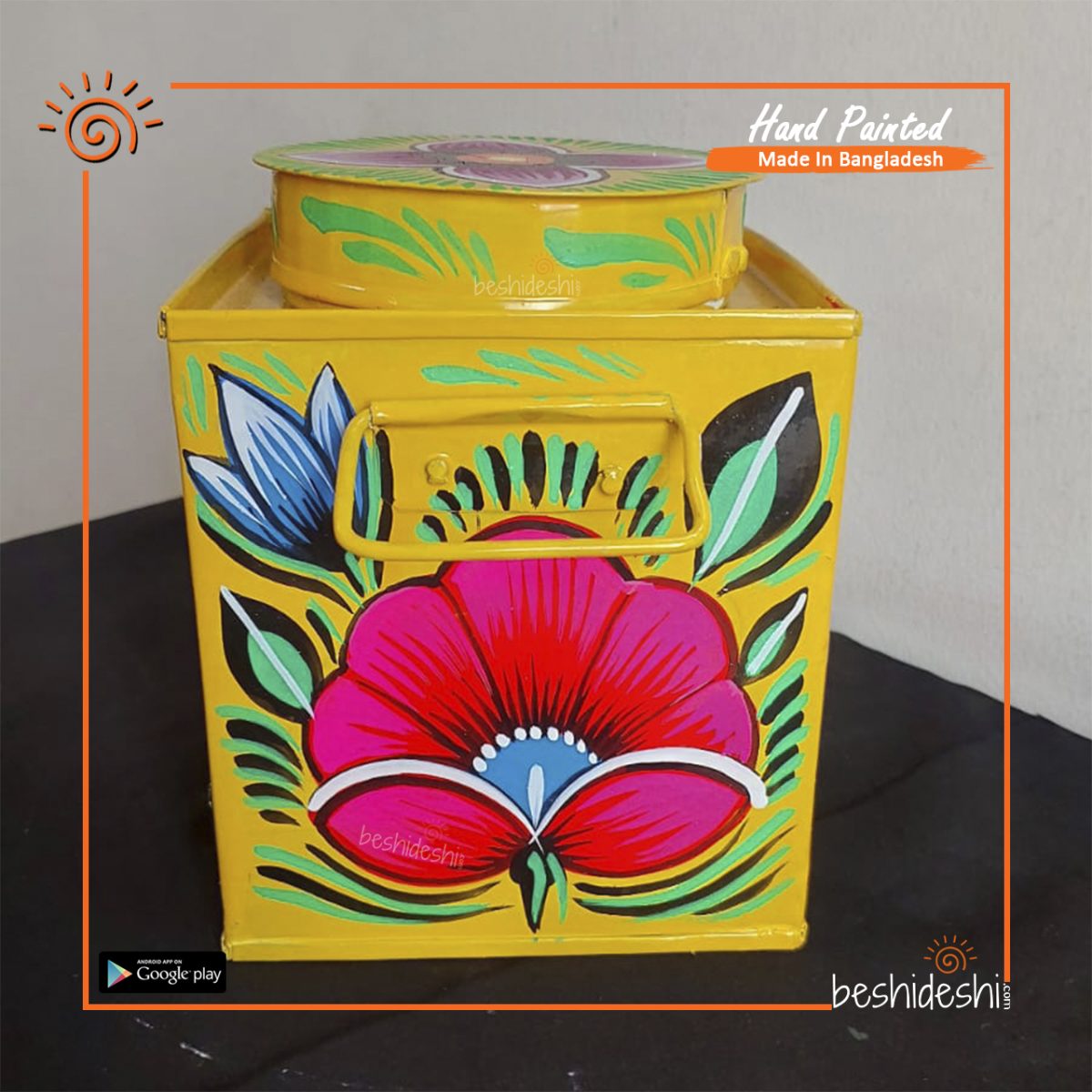 Rickshaw Painted Murir Tin (Small)