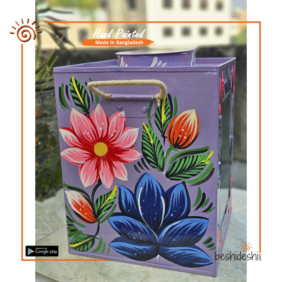 Rickshaw Painted Murir Tin (Big)