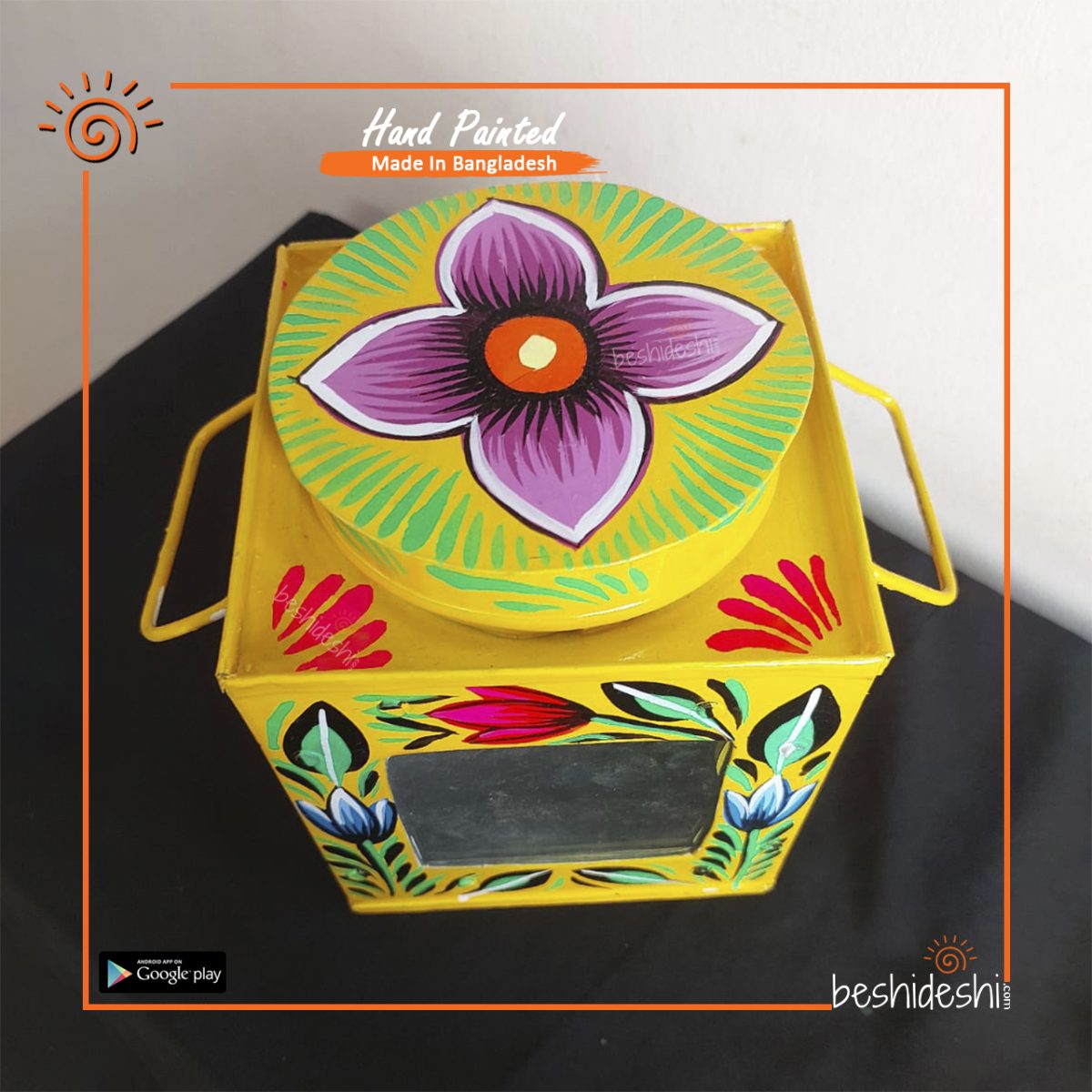 Rickshaw Painted Murir Tin (Small)