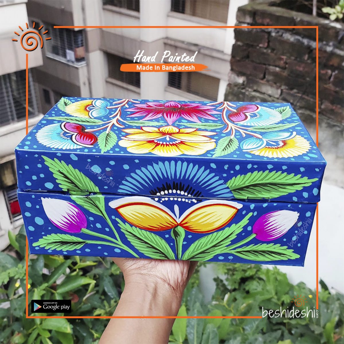 Rickshaw Painted Trunk