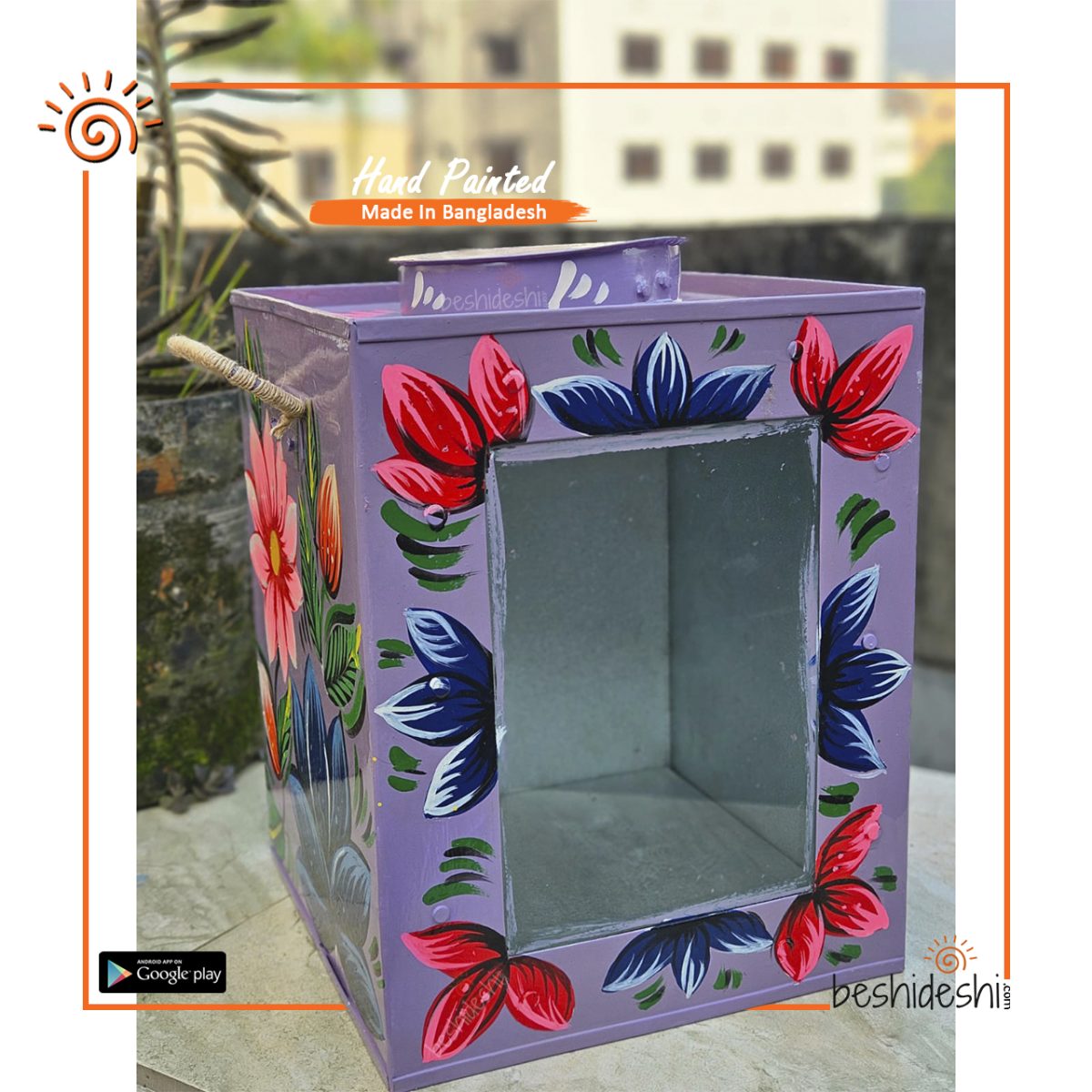 Rickshaw Painted Murir Tin (Big)