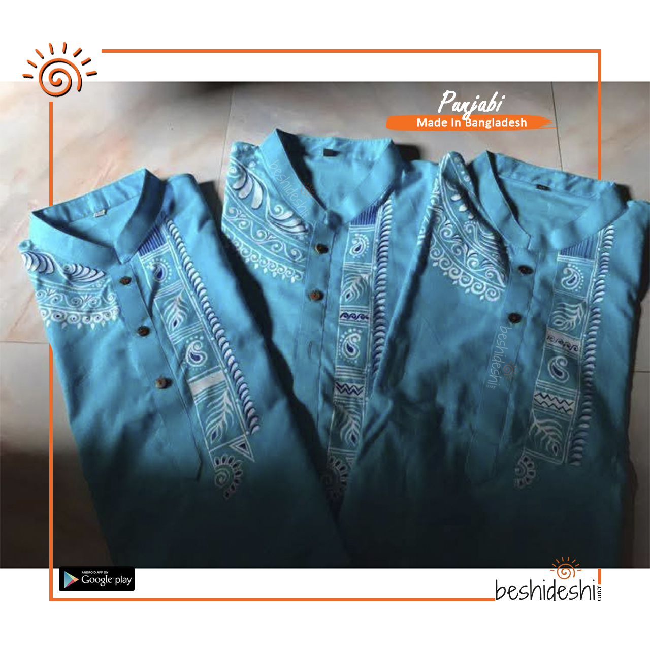 20 Hand Painted Men's Panjabi