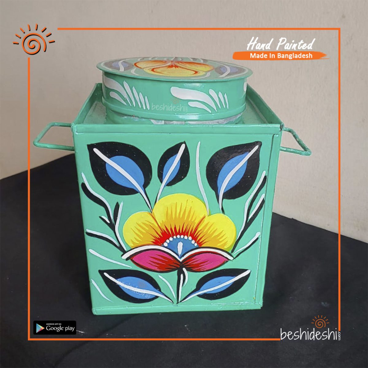 Rickshaw Painted Murir Tin (Small)