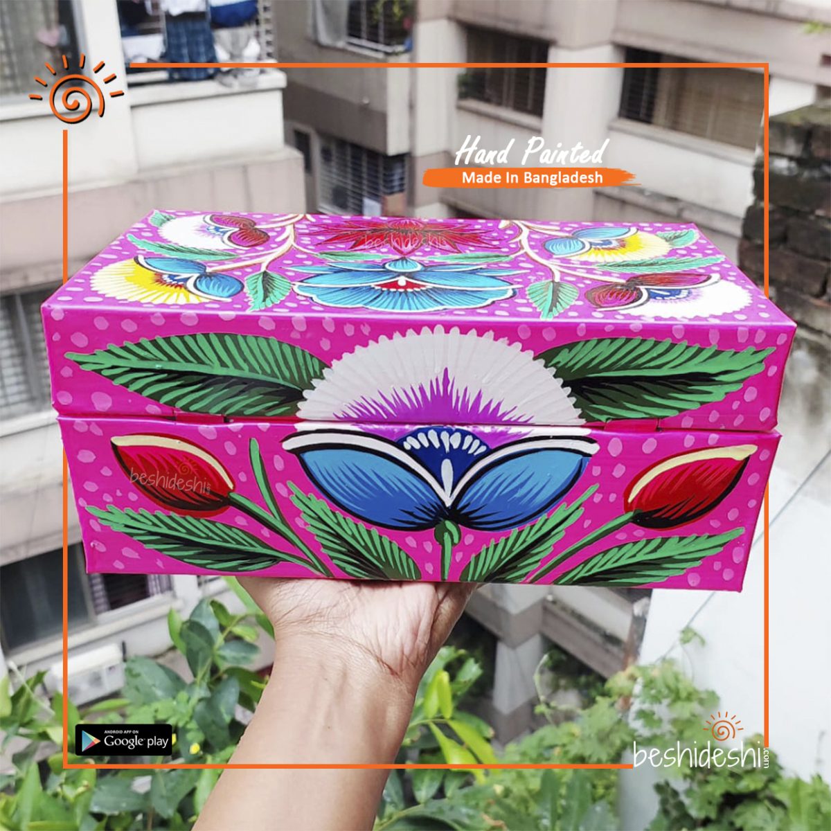 Rickshaw Painted Trunk