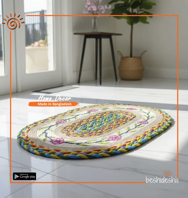 Hand Painted Jute Door Mat