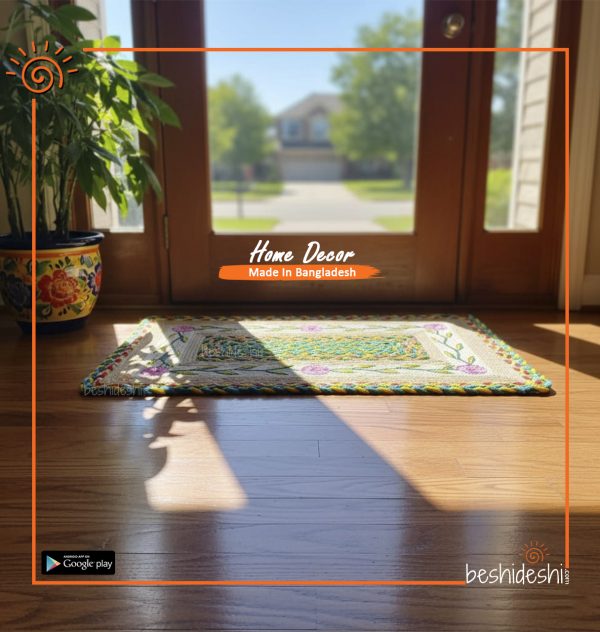 Hand Painted Jute Door Mat