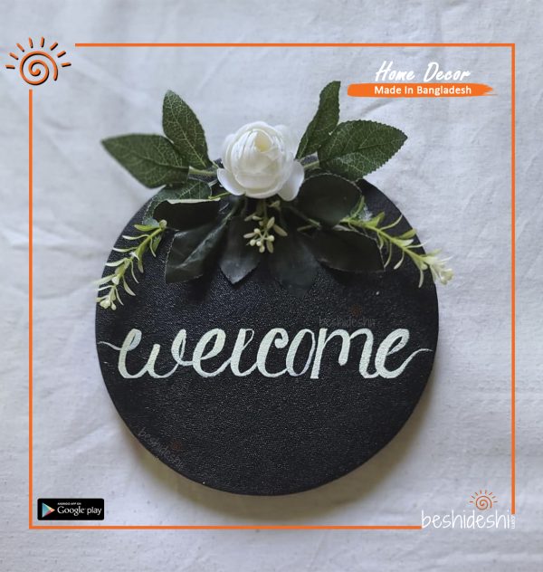 Hand Painted Welcome Door Plate (Small)