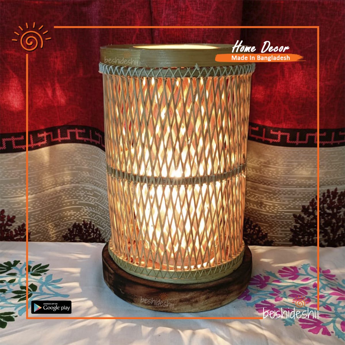 Bamboo Double Layer Lamp