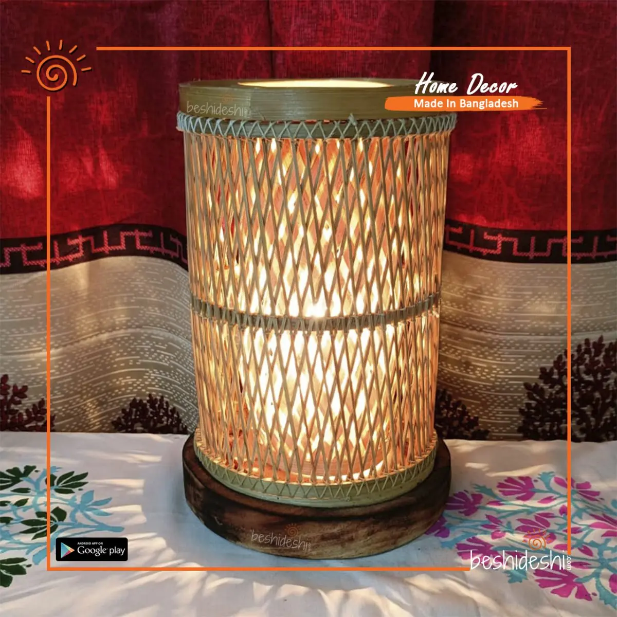 Bamboo Double Layer Lamp