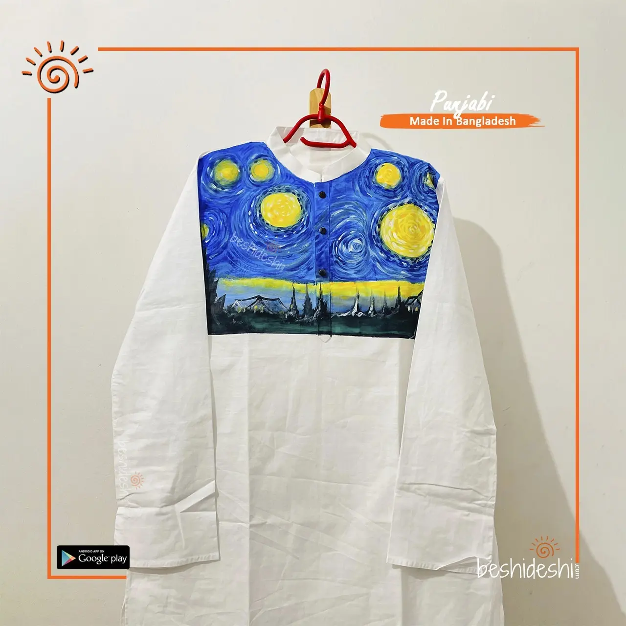 01 Hand Painted Men's Panjabi