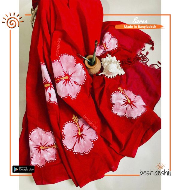 Hand Painted Cotton Saree