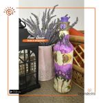 Decoupage Craft on Glass Bottle