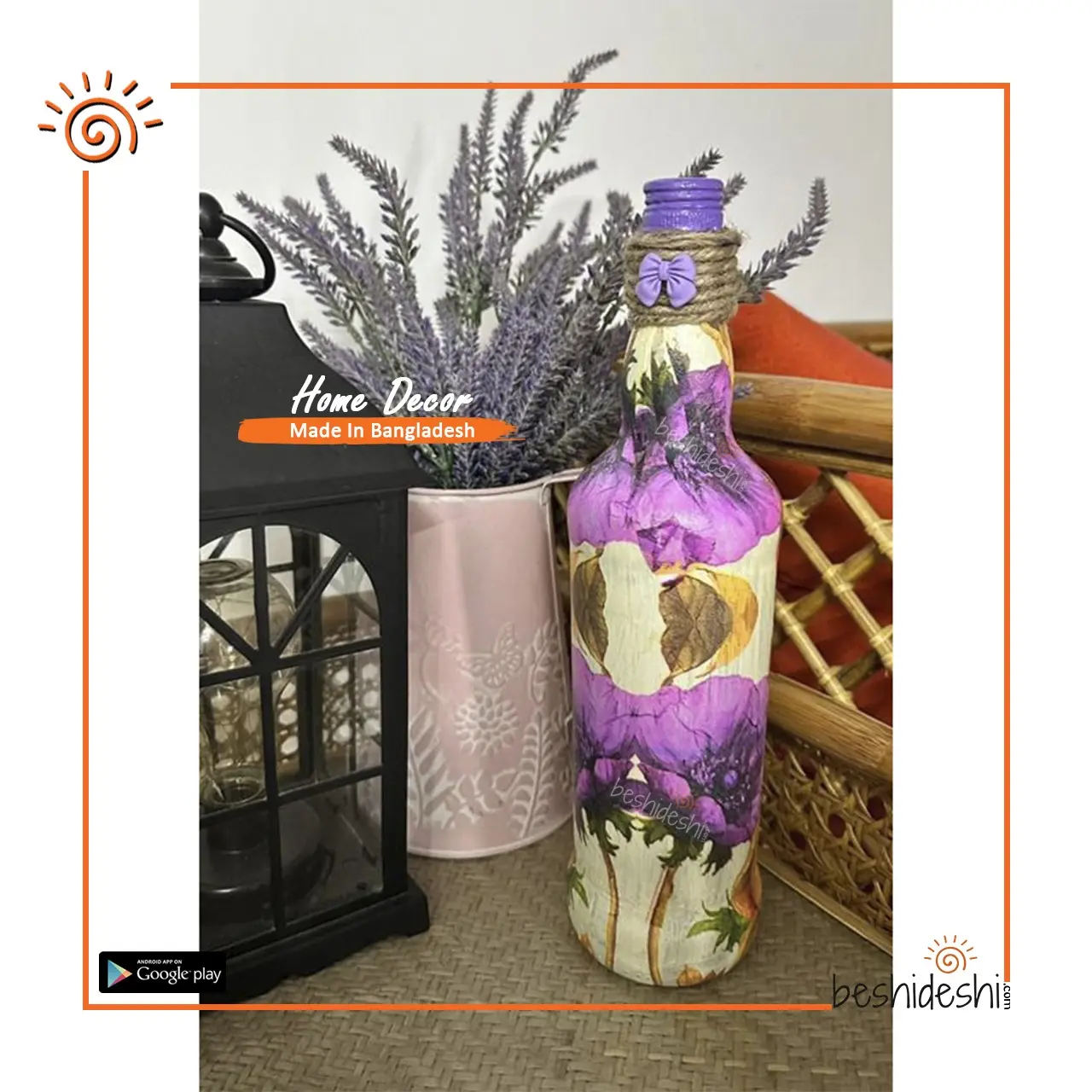 01 Decoupage Craft on Glass Bottle