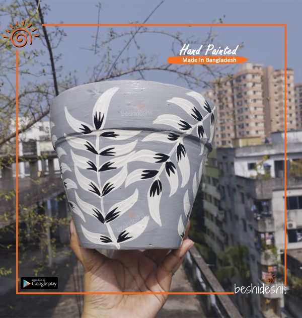 Hand Painted Terracotta Pot