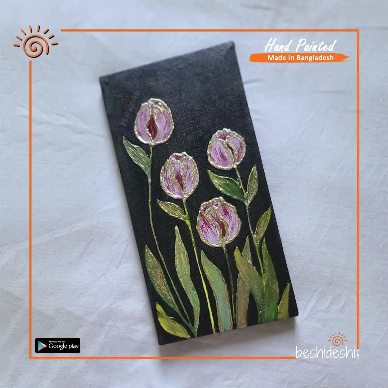 01 Hand Painted Canvas Art with Texture Paste