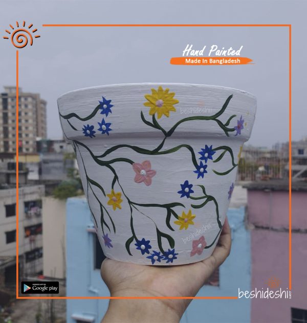 Hand Painted Terracotta Pot