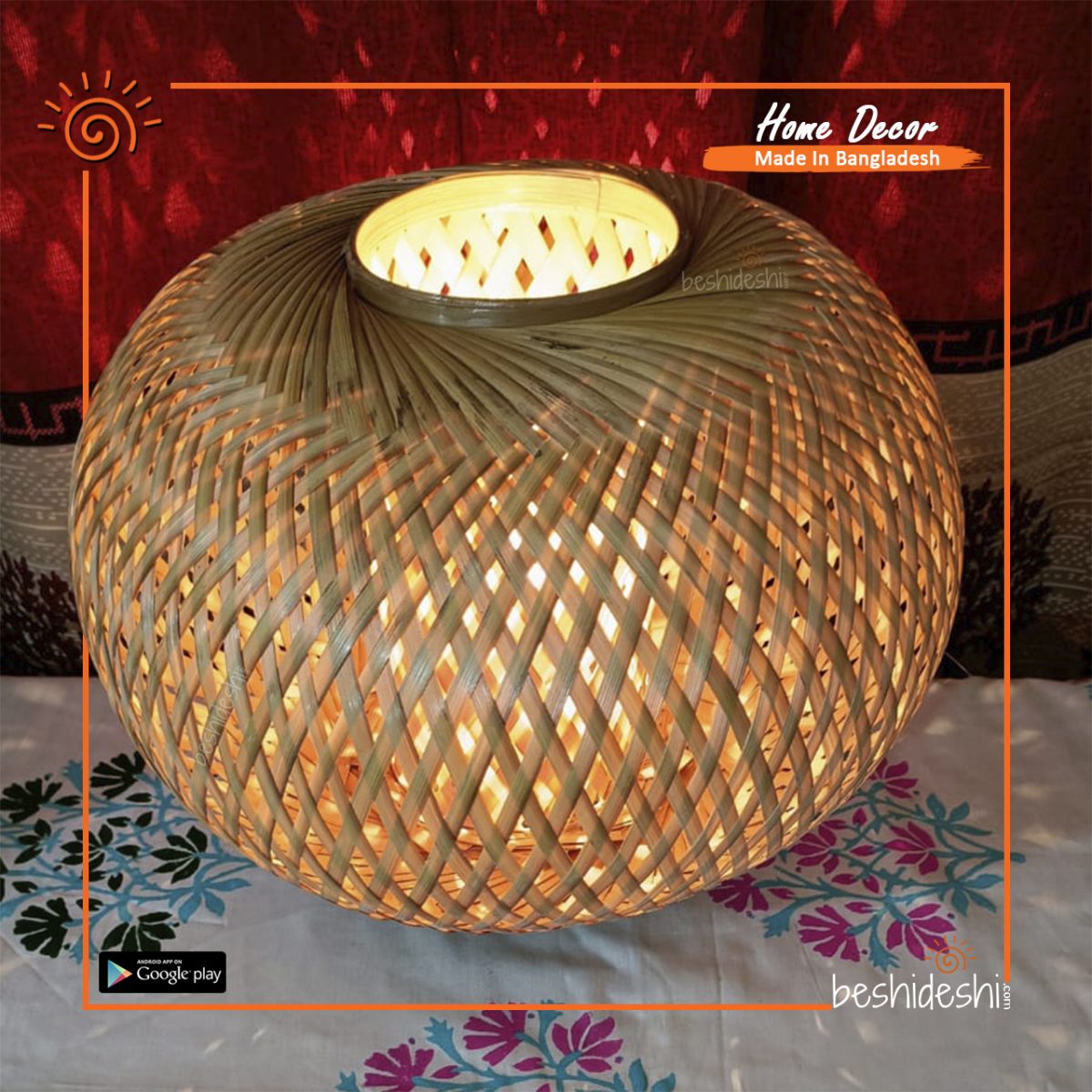 Bamboo Double Layer Lamp