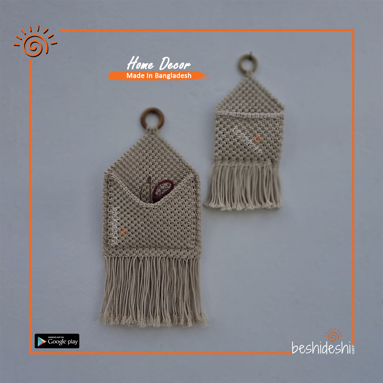 02 Macramé Wall Pocket Hanger