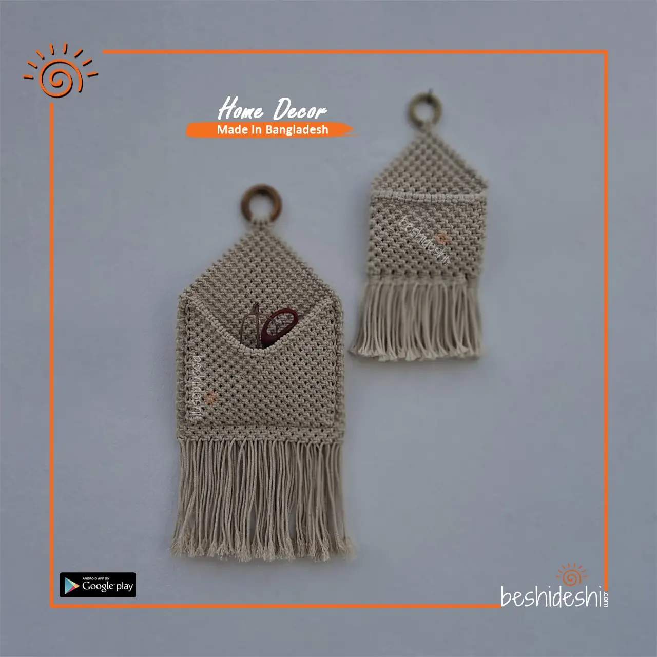 02 Macramé Wall Pocket Hanger