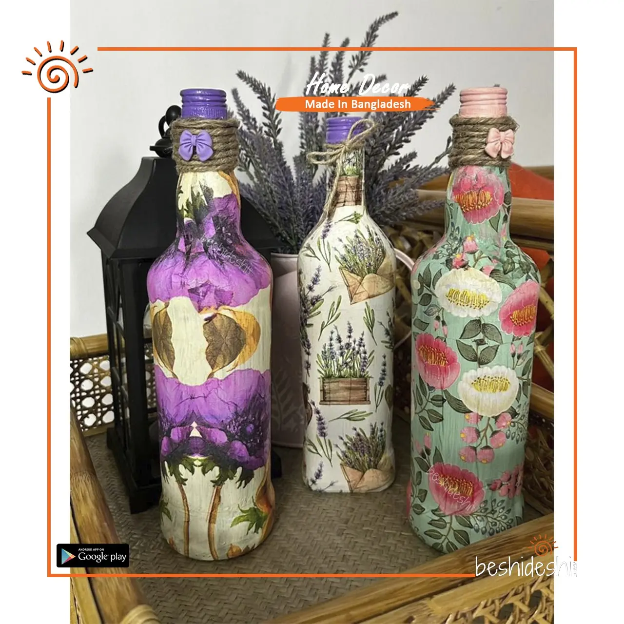 02 Decoupage Craft on Glass Bottle