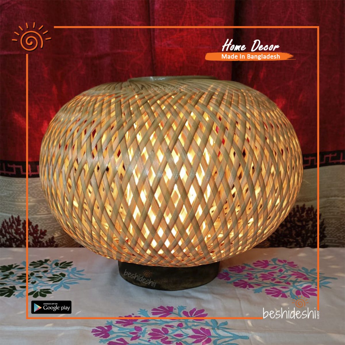 Bamboo Double Layer Lamp