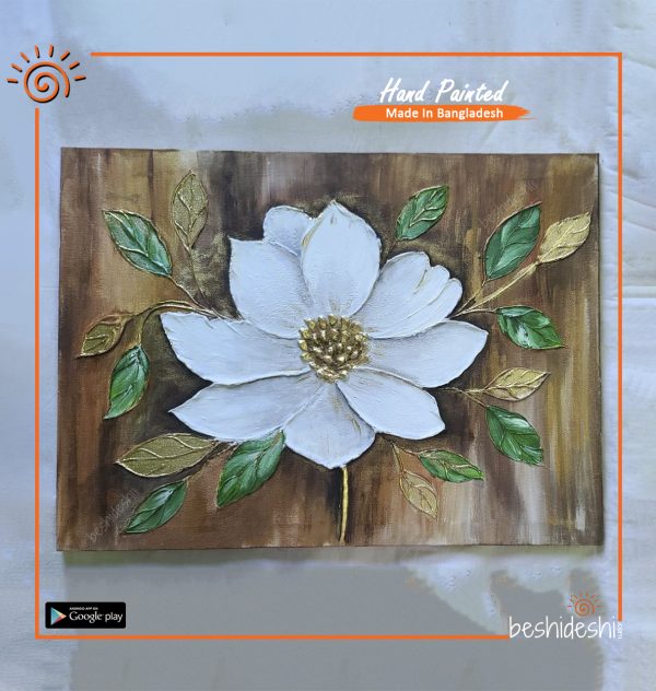 Hand Painted Canvas Art with Texture Paste