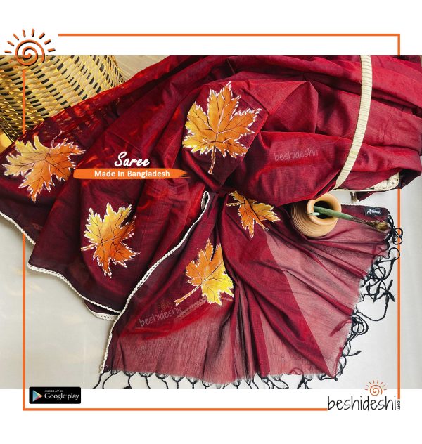 Hand Painted Cotton Saree